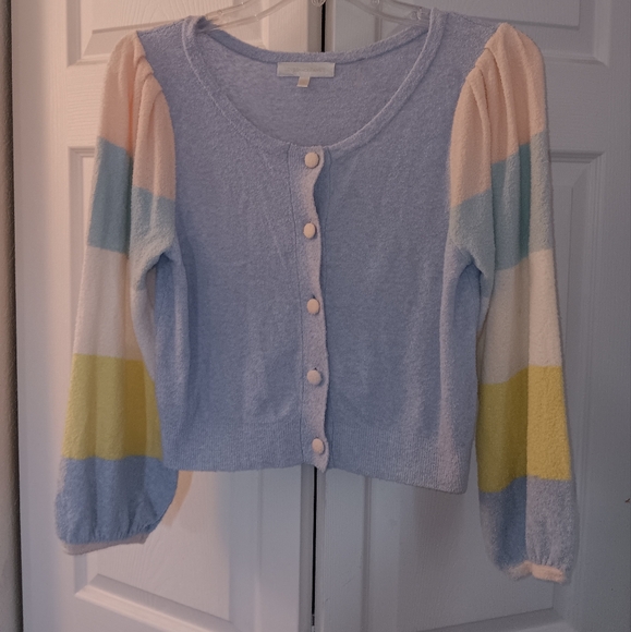 LoveShackFancy Pastel Button Down Cardigan. Size S. - Picture 2 of 14